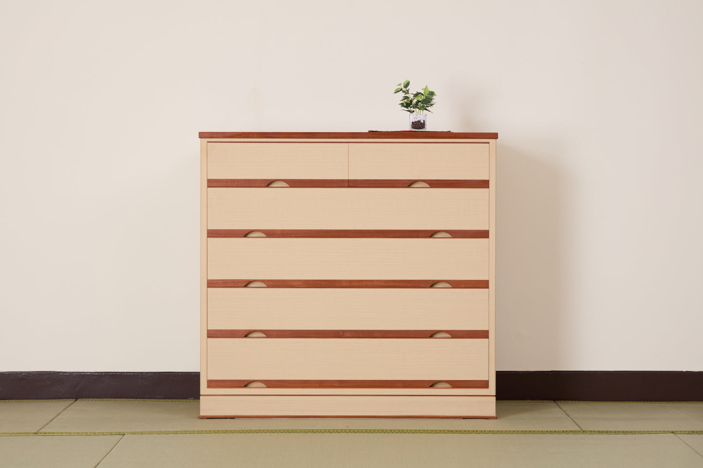 総桐チェスト　うらら二重天板