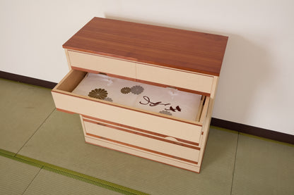 総桐チェスト　うらら二重天板