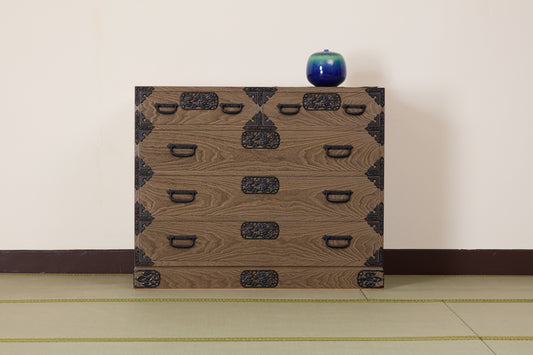 伝統工芸士作民芸調桐タンス